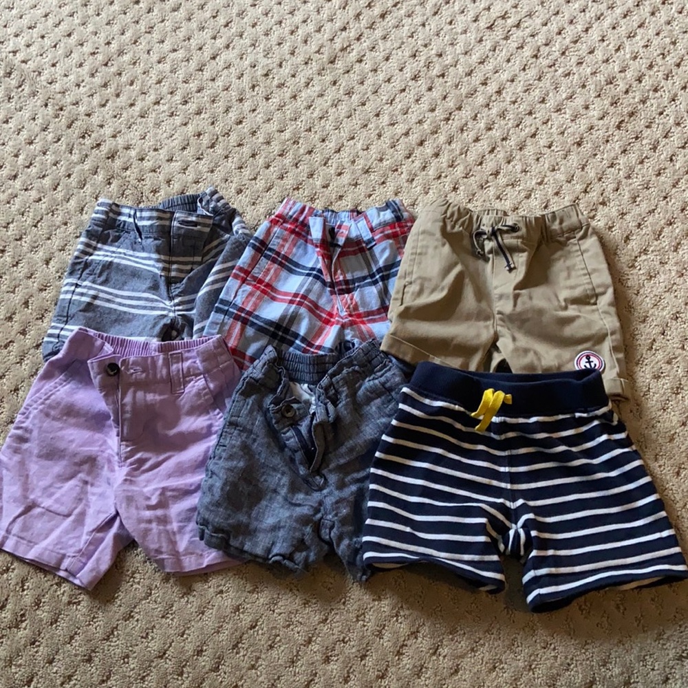 Janie & Jack Baby Boys Shorts BUNDLE (6 Items) 6-12 MOS
